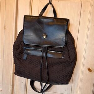 Black Quilted Backpack